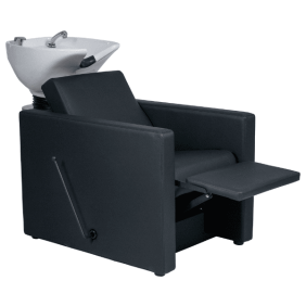 Mudi - Lavacabezas RIPPLE + WHITE UPPER PART BLACK SHAMPOO UNIT WITH FOOTREST