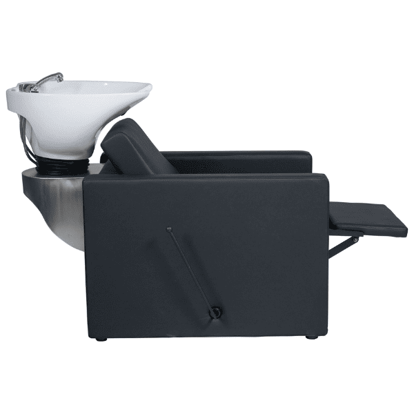 Mudi - Lavacabezas RIPPLE + WHITE UPPER PART BLACK SHAMPOO UNIT WITH FOOTREST