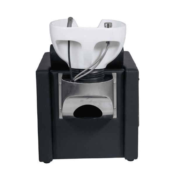 Mudi - Lavacabezas RIPPLE + WHITE UPPER PART BLACK SHAMPOO UNIT WITH FOOTREST
