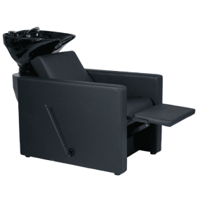Mudi - Lavacabezas RIPPLE + BLACK UPPER PART BLACK SHAMPOO UNIT WITH FOOTREST