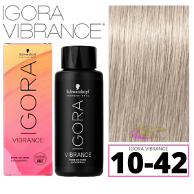 Schwarzkopf - Tinte Igora Vibrance 10-42 Matizador Suave Beige Humo 60 ml (demipermanente)