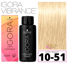 Schwarzkopf - Tinte Igora Vibrance 10-51 Matizador Suave Dorado Ceniza 60 ml (demipermanente)