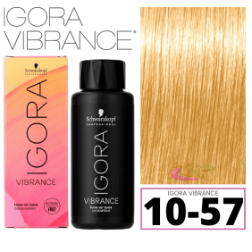 Schwarzkopf - Tinte Igora Vibrance 10-57 Matizador Suave Dorado Cobrizo 60 ml (demipermanente)