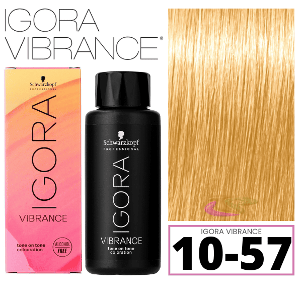 Schwarzkopf - Tinte Igora Vibrance 10-57 Matizador Suave Dorado Cobrizo 60 ml (demipermanente)
