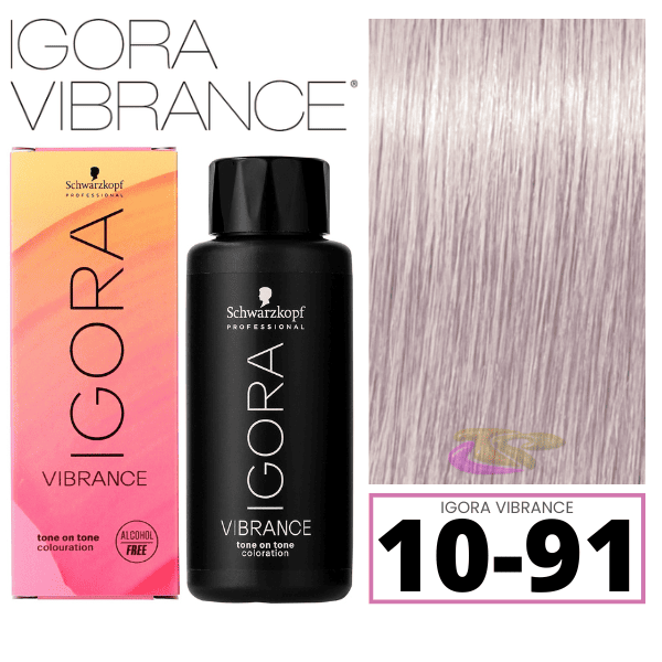 Schwarzkopf - Tinte Igora Vibrance 10-91 Matizador Suave Violeta Ceniza 60 ml (demipermanente)