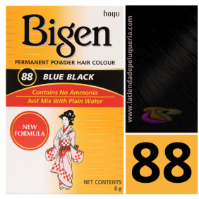 Bigen - Tinte en Polvo Permanente SIN AMONIACO Nº88 Negro Azulado 6 gramos