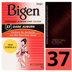 Bigen - Tinte en Polvo Permanente SIN AMONIACO Nº37 Caoba 6 gramos