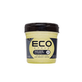 ECO - Gel De Peinado BLACK CASTOR & FLAXSEED OIL (Fijación Extrafuerte) 236 ml