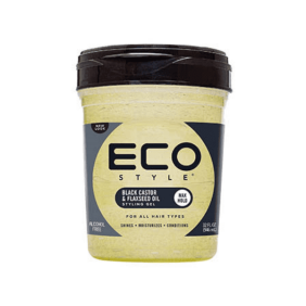 ECO - Gel De Peinado BLACK CASTOR & FLAXSEED OIL (Fijación Extrafuerte) 946 ml