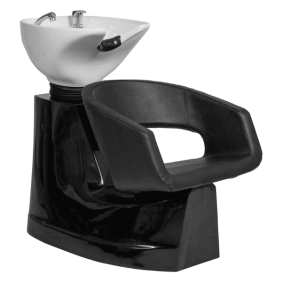 Mudi - Lavacabezas ROLLS WHITE UPPER PART BLACK SHAMPOO UNIT