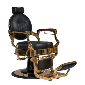 Mudi - Sillón Barbero CAESAR + GOLD BLACK BARBER CHAIR