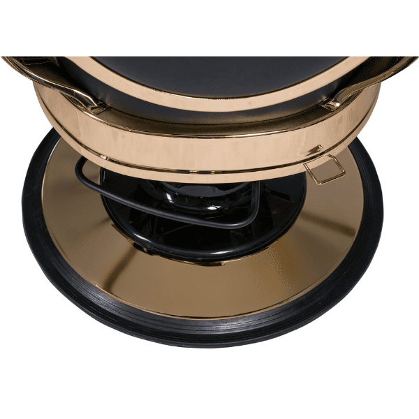 Mudi - Sillón Barbero CAESAR + GOLD BLACK BARBER CHAIR