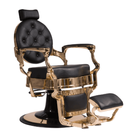 Mudi - Sillón Barbero BUZZ GOLD BLACK BARBER CHAIR
