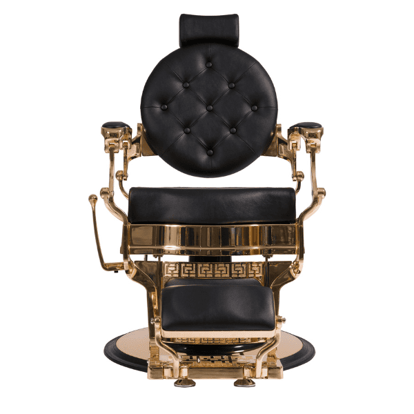 Mudi - Sillón Barbero BUZZ GOLD BLACK BARBER CHAIR