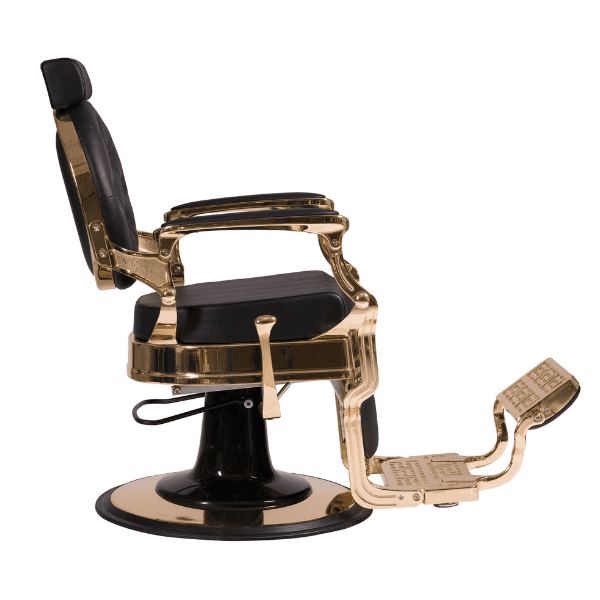 Mudi - Sillón Barbero BUZZ GOLD BLACK BARBER CHAIR