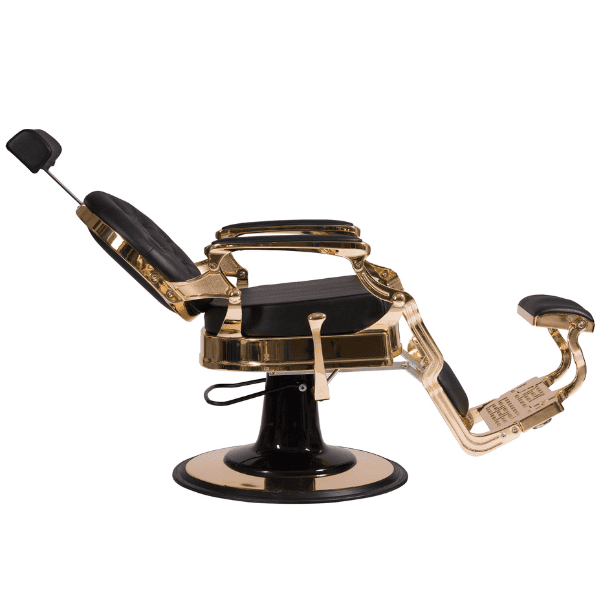 Mudi - Sillón Barbero BUZZ GOLD BLACK BARBER CHAIR