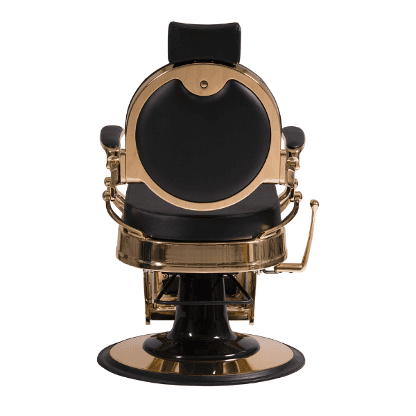 Mudi - Sillón Barbero BUZZ GOLD BLACK BARBER CHAIR