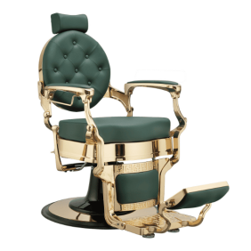 Mudi - Sillón Barbero BUZZ GOLD DARK GREEN BARBER CHAIR