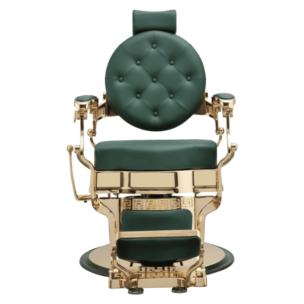 Mudi - Sillón Barbero BUZZ GOLD DARK GREEN BARBER CHAIR