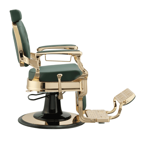 Mudi - Sillón Barbero BUZZ GOLD DARK GREEN BARBER CHAIR