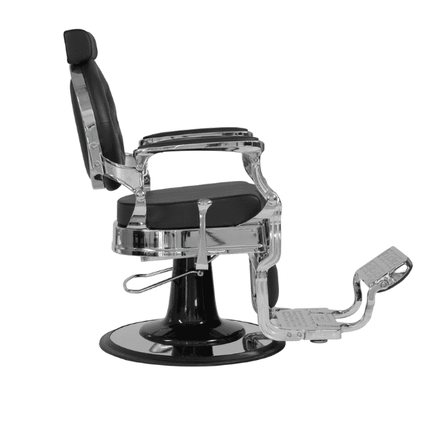 Mudi - Sillón Barbero BUZZ SILVER - BLACK BARBER CHAIR