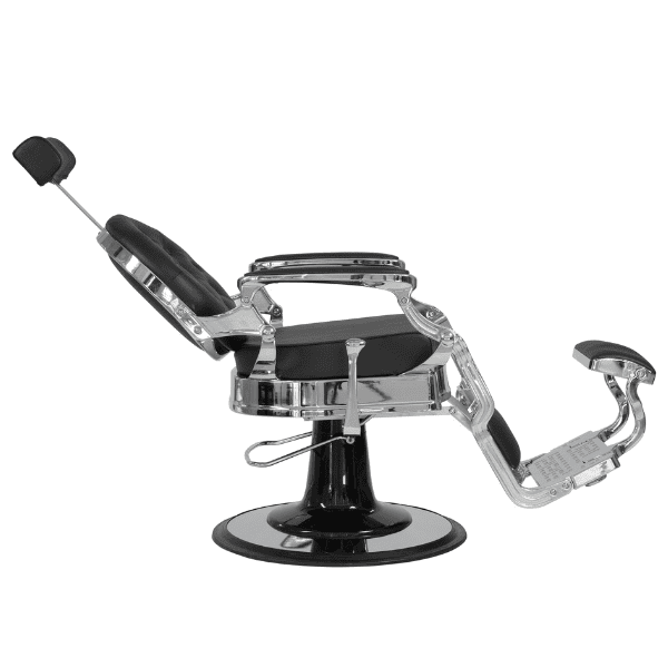 Mudi - Sillón Barbero BUZZ SILVER - BLACK BARBER CHAIR