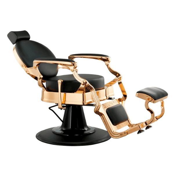 Mudi - Sillón Barbero SHOR GOLD BLACK BARBER CHAIR