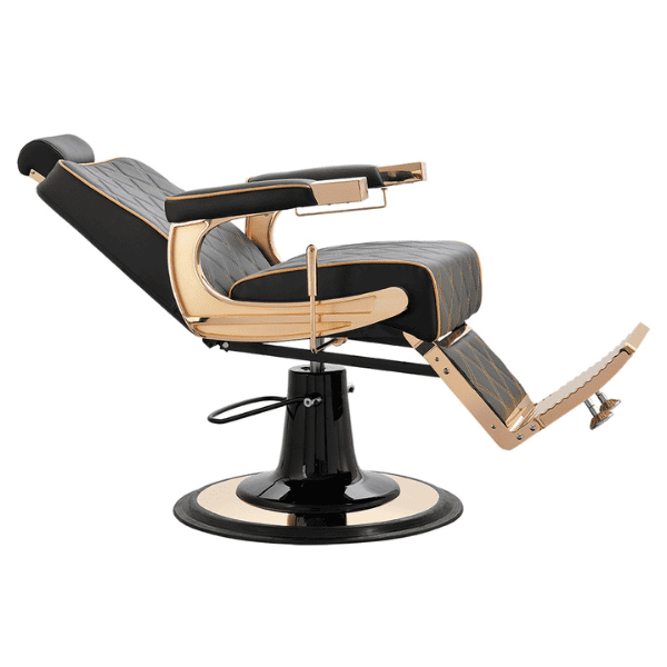 Mudi - Sillón Barbero CREW GOLD BLACK BARBER CHAIR