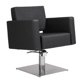 Mudi - Silla de peluquería FLIRTY BLACK SQUARE BASE STYLING CHAIR