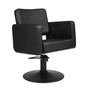 Mudi - Silla de peluquería CLASS R BLACK ROUND BASE STYLING CHAIR