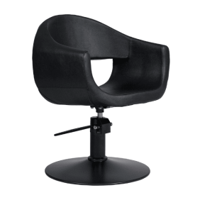 Mudi - Silla de peluquería GLAM BLACK ROUND BASE STYLING CHAIR