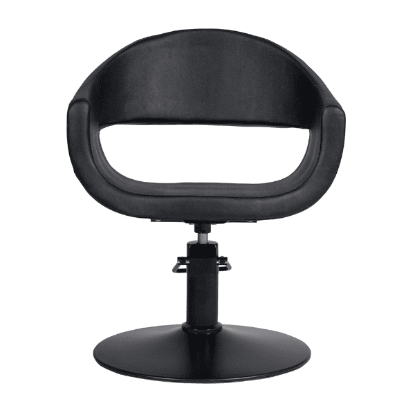 Mudi - Silla de peluquería GLAM BLACK ROUND BASE STYLING CHAIR