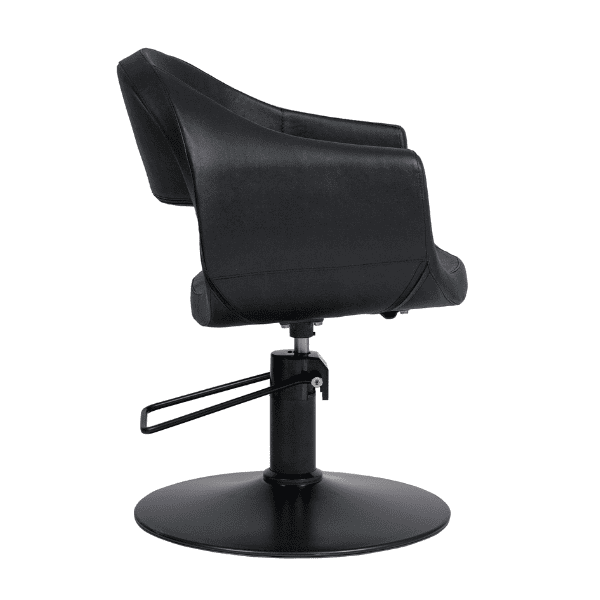 Mudi - Silla de peluquería GLAM BLACK ROUND BASE STYLING CHAIR