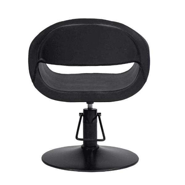 Mudi - Silla de peluquería GLAM BLACK ROUND BASE STYLING CHAIR
