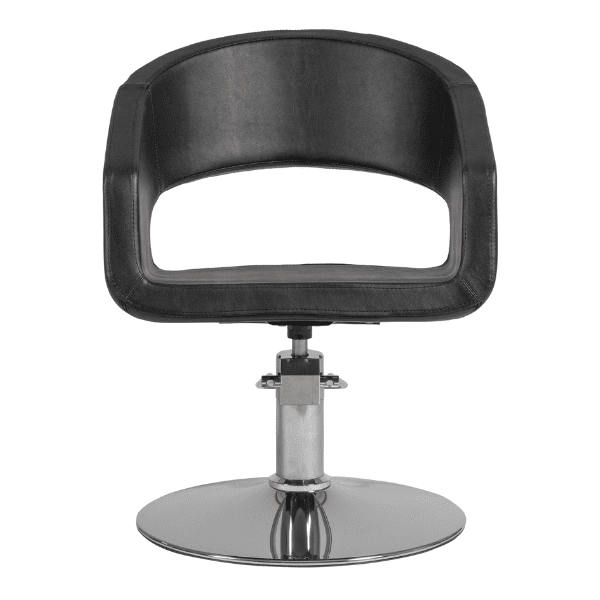 Mudi - Silla de peluquería BOHO BLACK ROUND BASE STYLING CHAIR