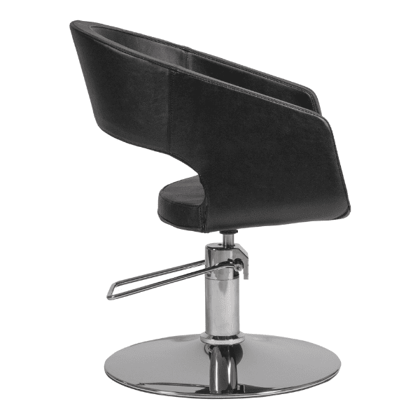 Mudi - Silla de peluquería BOHO BLACK ROUND BASE STYLING CHAIR
