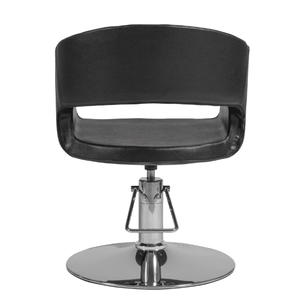 Mudi - Silla de peluquería BOHO BLACK ROUND BASE STYLING CHAIR
