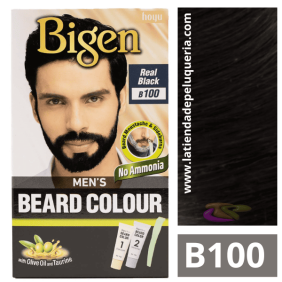 Bigen - Tinte Barba BEARD COLOUR para HOMBRE NºB100 Real Black (20 gr + 20 gr)