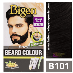 Bigen - Tinte Barba BEARD COLOUR para HOMBRE NºB101 Natural Black (20 gr + 20 gr)