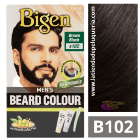 Bigen - Tinte Barba BEARD COLOUR para HOMBRE NºB102 Brown Black (20 gr + 20 gr)
