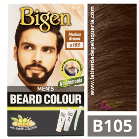 Bigen - Tinte Barba BEARD COLOUR para HOMBRE NºB105 Medium Brown (20 gr + 20 gr)