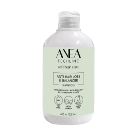 Anea Techline - Champú Anticaída, Anticaspa y Antigrasa 450 ml