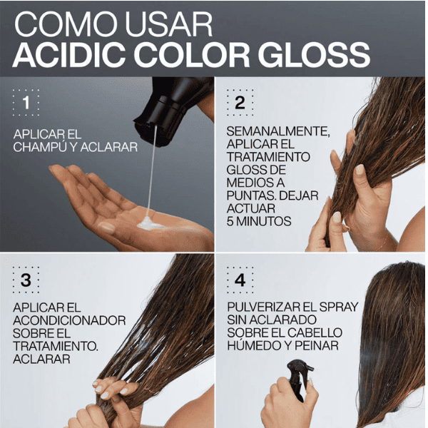 Redken - Acondicionador ACIDIC COLOR GLOSS para Cabellos Teñidos Sin Brillo (Sin Sultafos) 300 ml