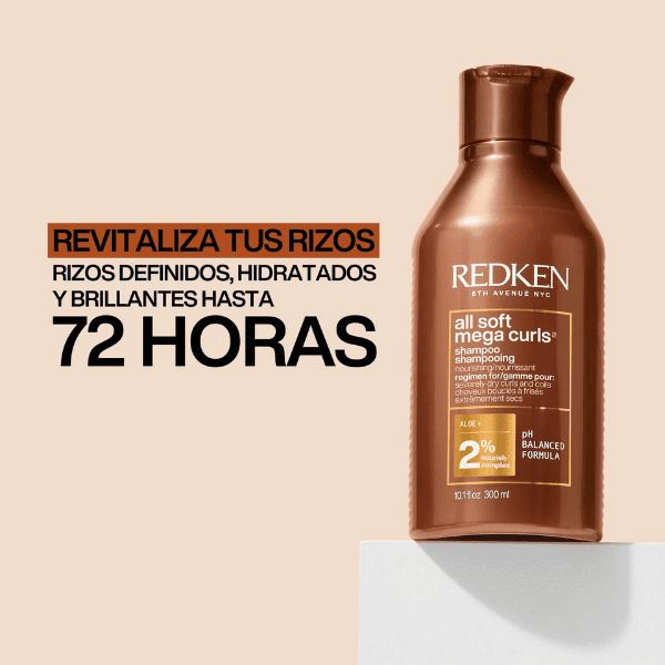 Redken - Champú ALL SOFT MEGA CURLS para Cabellos Rizados y Ondulados 300 ml