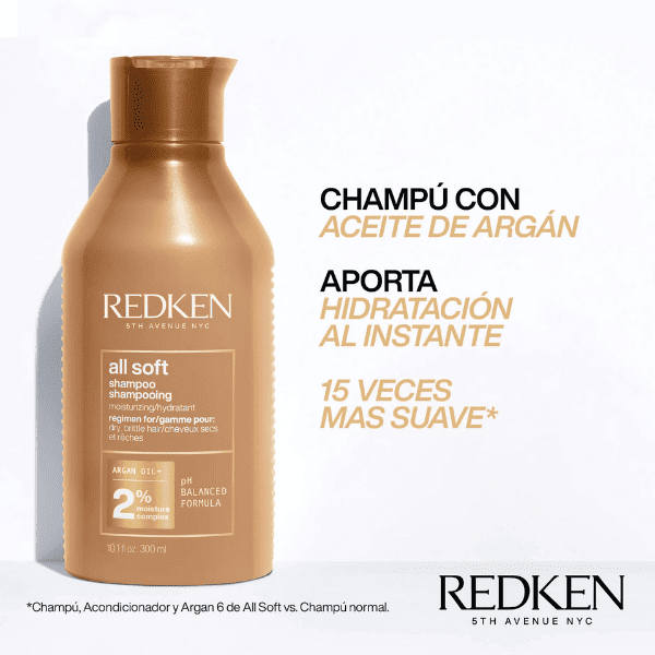 Redken - Champú ALL SOFT para Cabellos Secos 300 ml