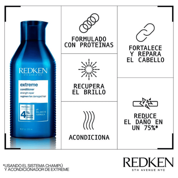 Redken - Acondicionador EXTREME para Cabellos Dañados 500 ml
