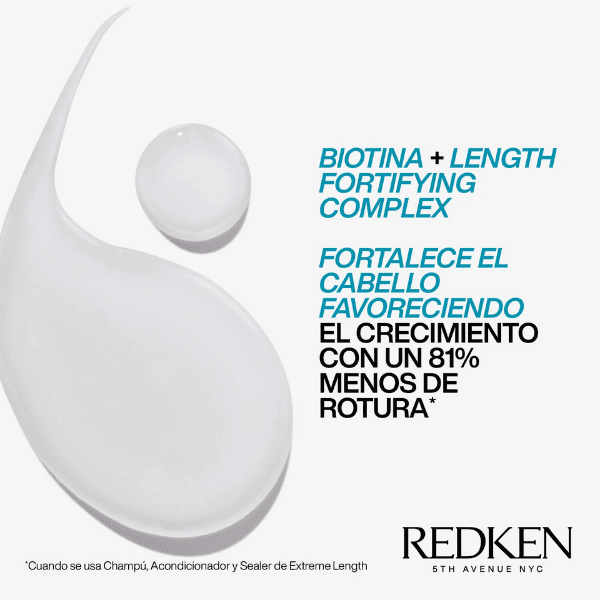 Redken - Champú EXTREME LENGHT para Cabello Frágil y Quebradizo 300 ml