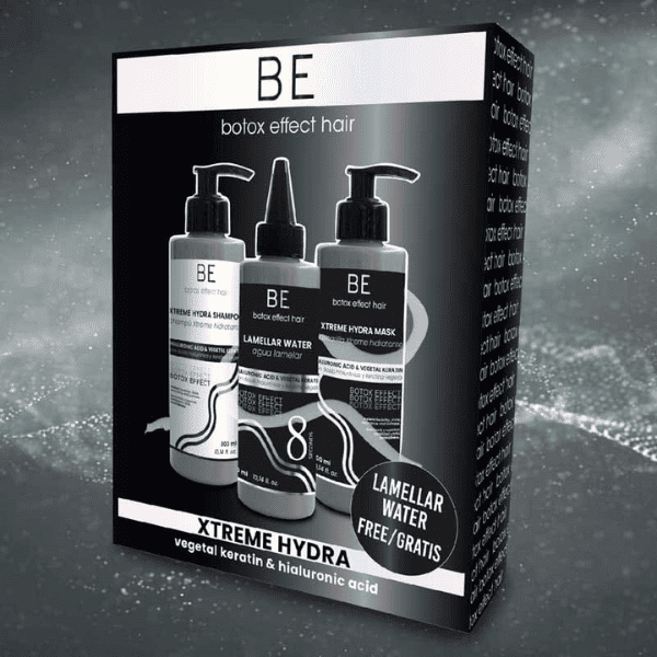 Be Teknic - Pack Hidratación Extrema Efecto Botox (Champú 300ml + Agua Lamelar 300ml + Mascarilla 300ml)
