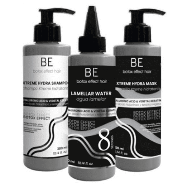 Be Teknic - Pack Hidratación Extrema Efecto Botox (Champú 300ml + Agua Lamelar 300ml + Mascarilla 300ml)