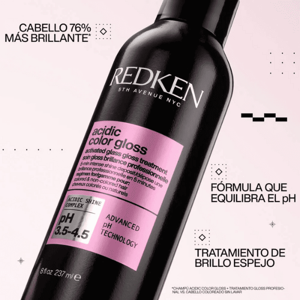 Redken - Tratamiento Con Aclarado ACIDIC COLOR GLOSS para Cabellos Teñidos y Sin Brillo 327 ml